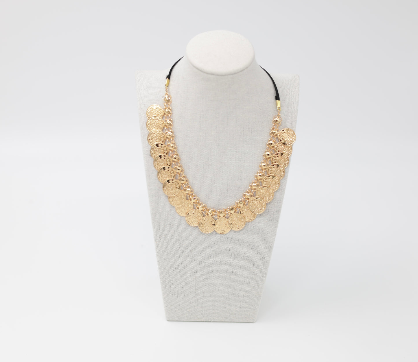 Headband and  Necklace Golden