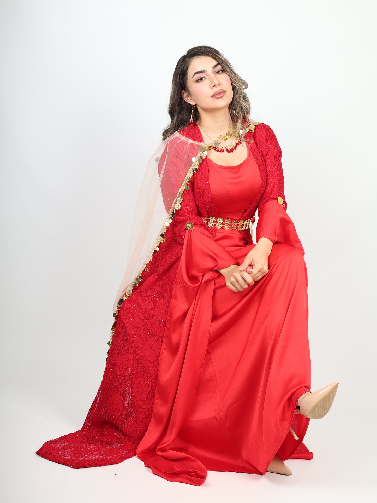 Red Kurdish Dress 2 items