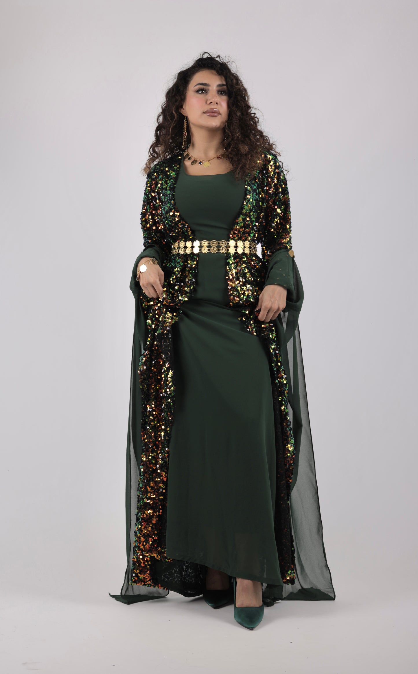 Polak Kurdish Dress Drexshan 3 items Dark Green