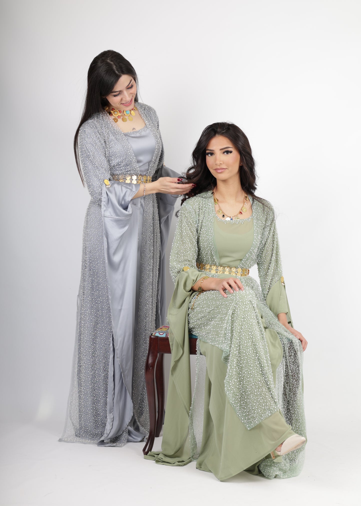 Merwari Kurdishi Dress grey