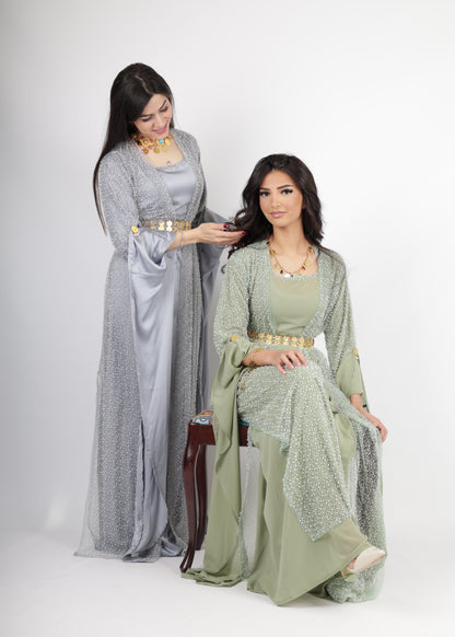 Merwari Kurdishi Dress grey