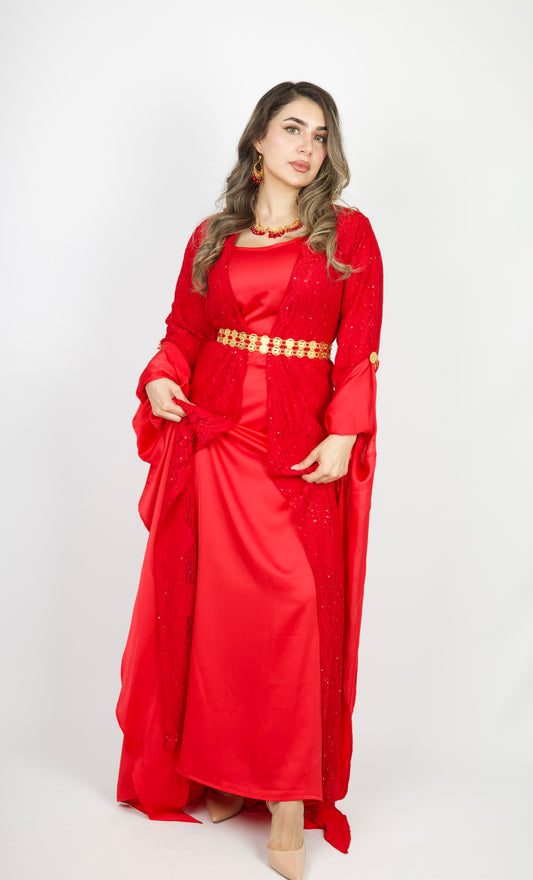 Red Kurdish Dress 2 items