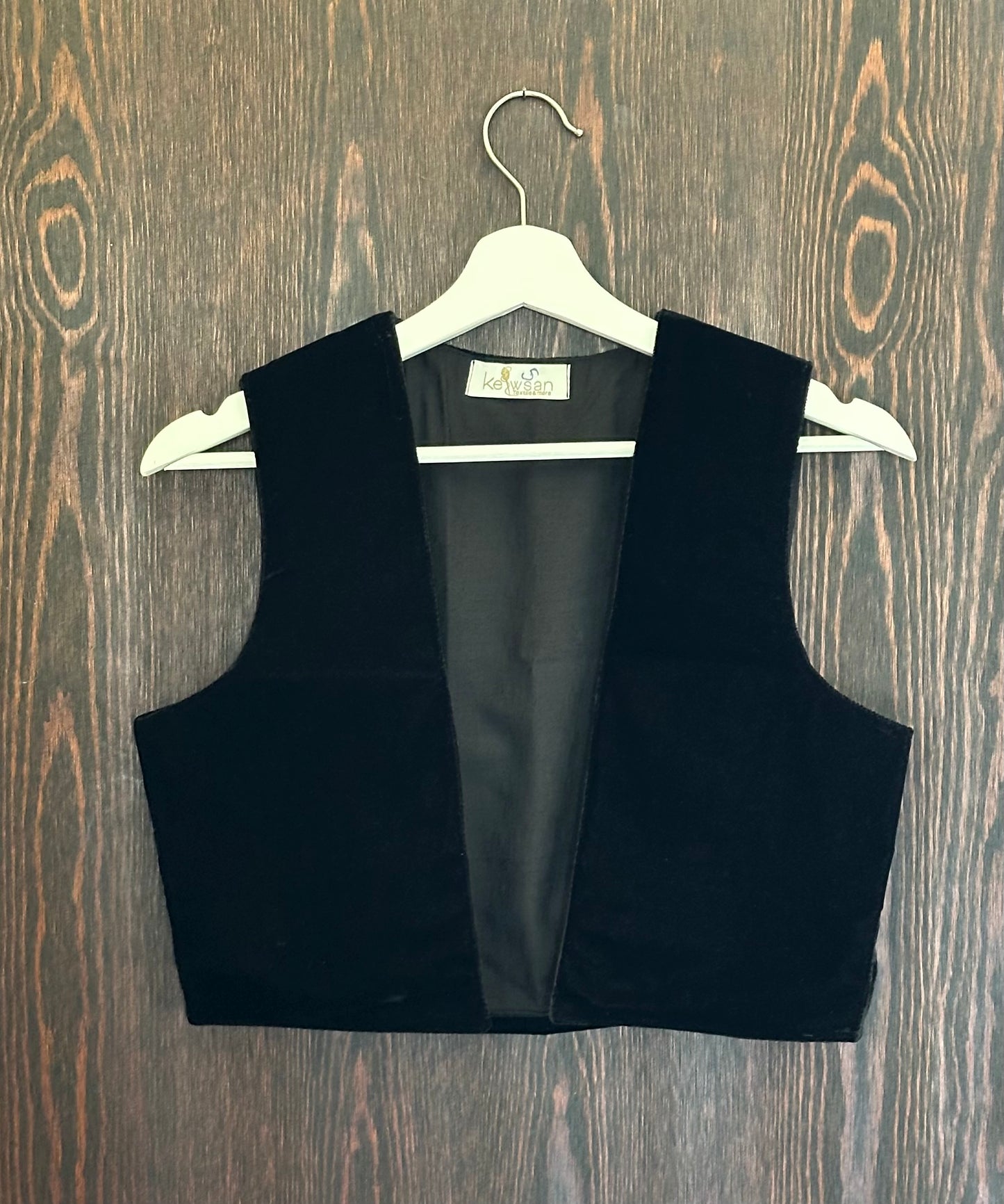 Hêlak Kurdish Vest Black Velvet