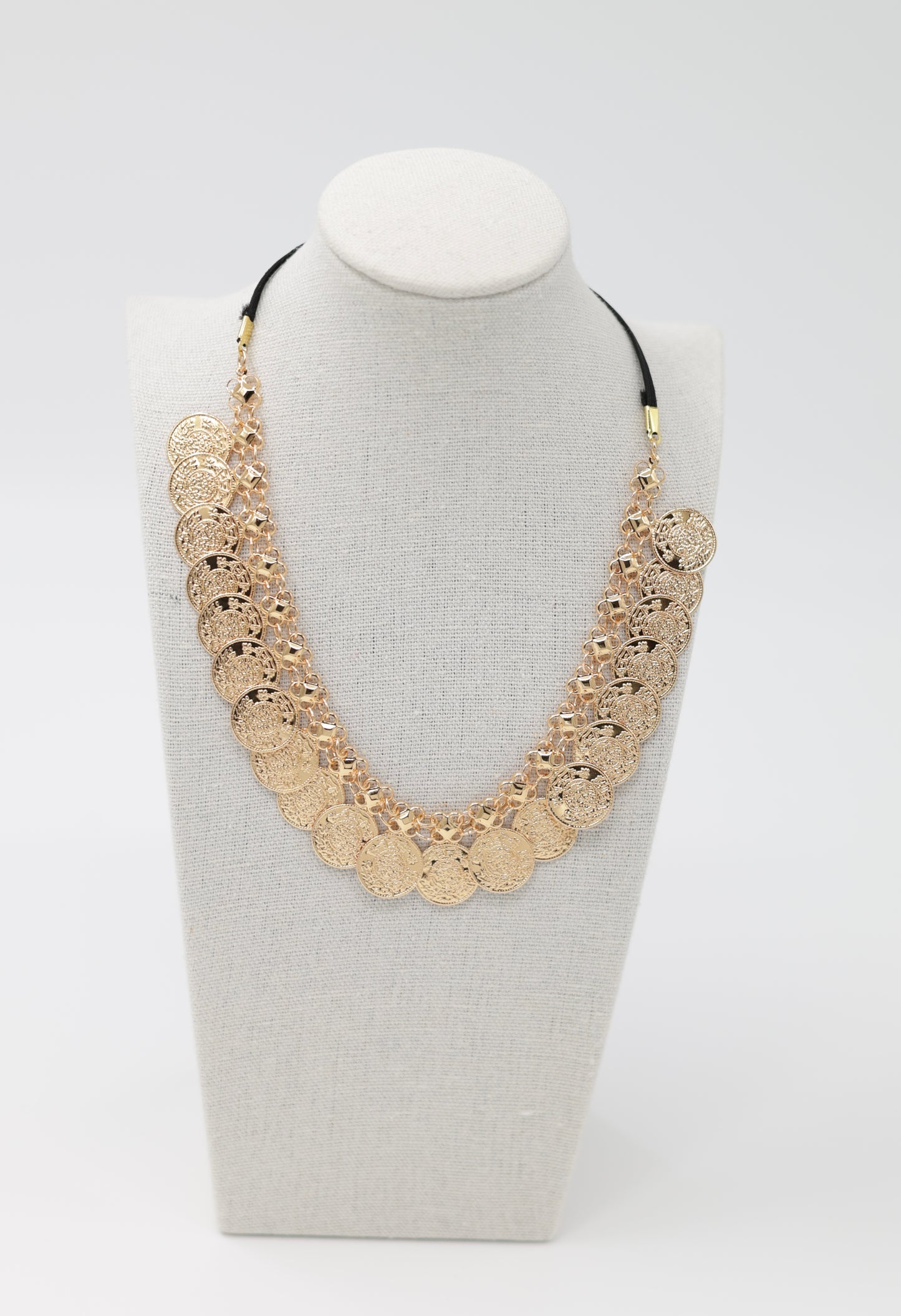 Headband and  Necklace Golden