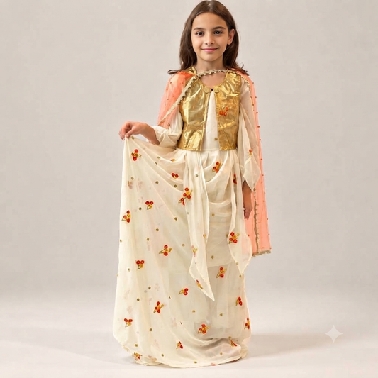 Lavin Orange With  Off white includes 5 items (kopia)