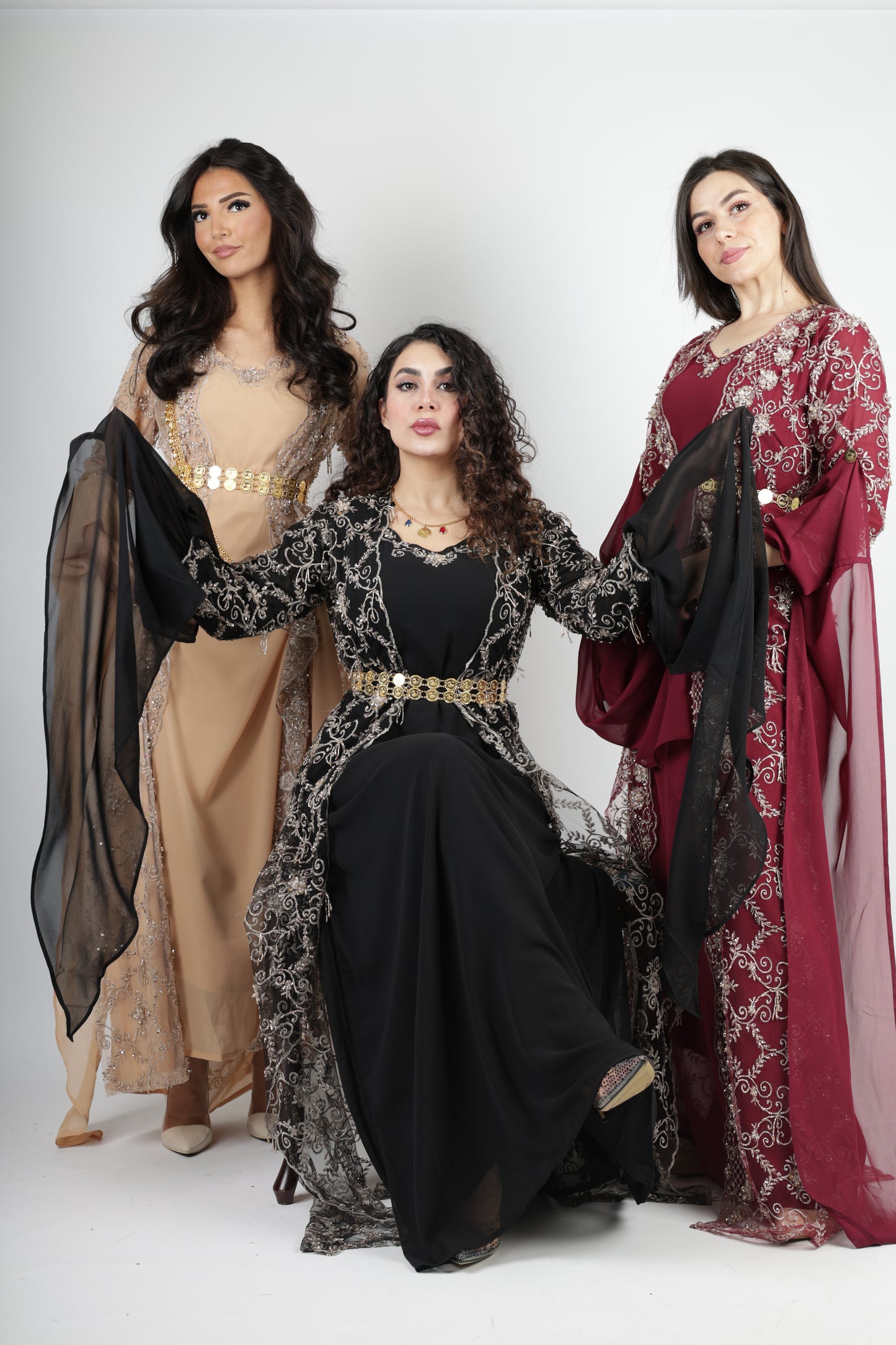 Awaz Black Kurdish Dress 3 items