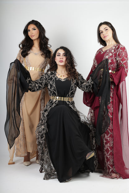 Awaz Black Kurdish Dress 3 items