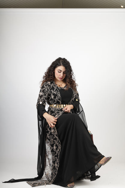 Awaz Black Kurdish Dress 3 items