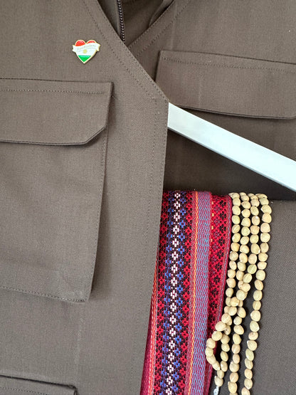 Gerilla Şal û Şapik – Traditional Kurdish Outfit for Men & Women | High-Quality ArmyGreen Design