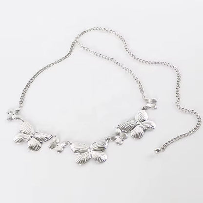 Silver Butterfly Chain Belt for Children and Teenagers