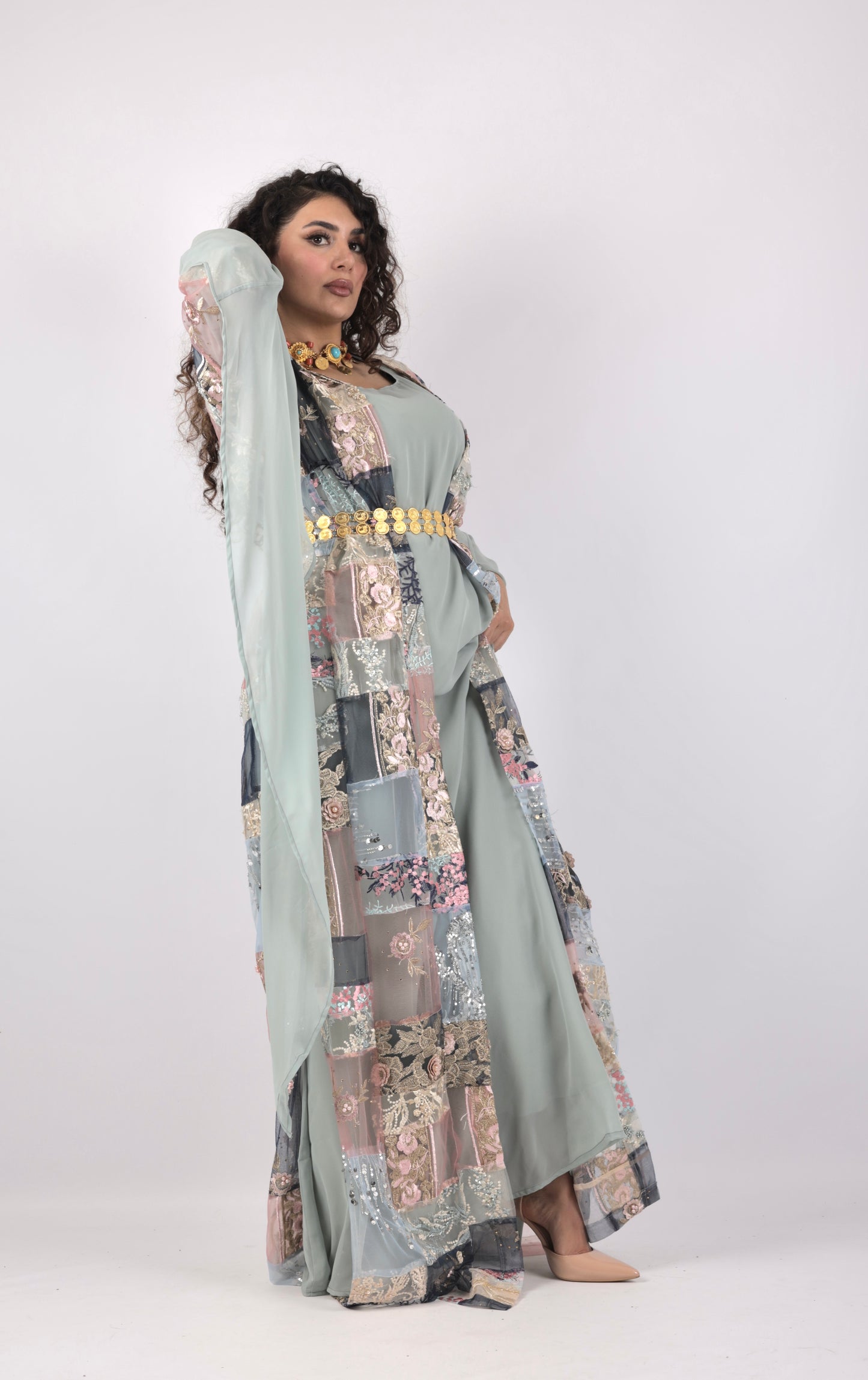 Azhin– Exclusive Kurdish Eco Set  Handcrafted • Sustainable • Meaningful  3 items and includes Belt and Arm pins as gift