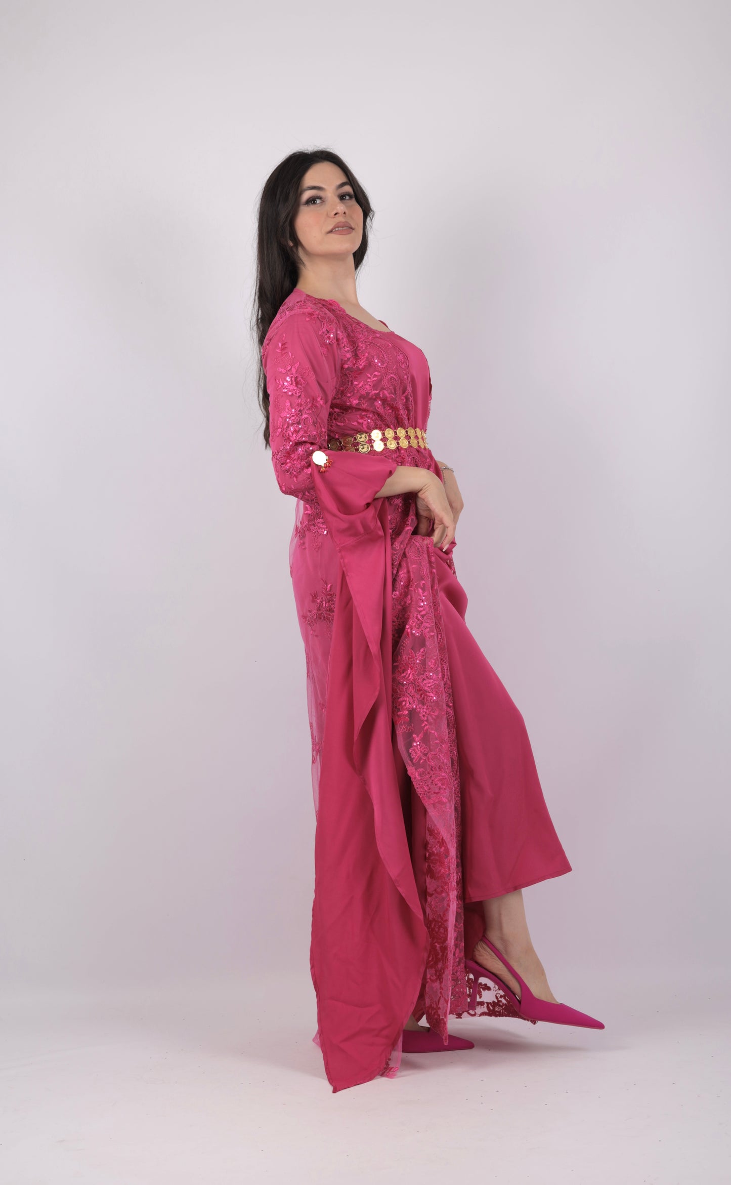 💕Sakar – 2-Piece Kurdish Dress Hot pink | Modern, Soft & Graceful
