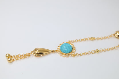 Halskette Mêlwan ملوان Türkis