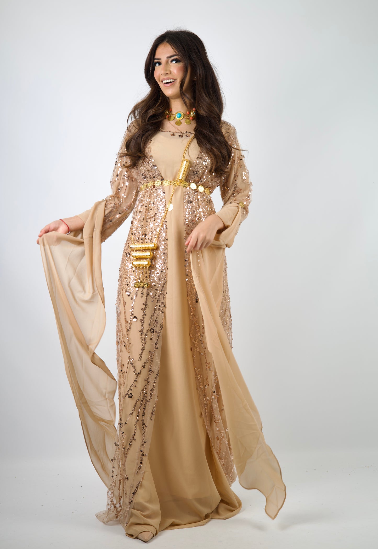 Newroz Kurdish Dress Beige
