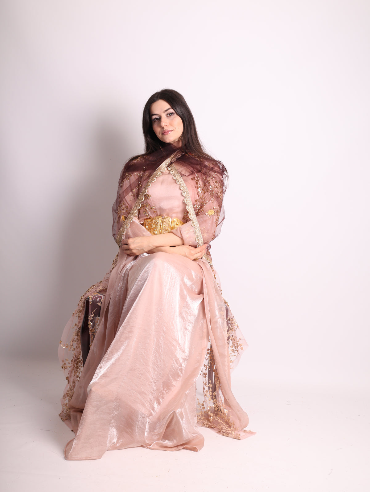 Shkofa– Rose Gold -Kurdish Dress 4  Brown