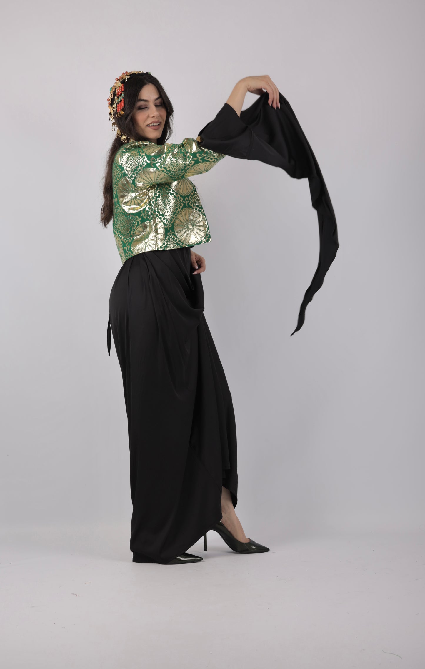 Green Salte - vest with Arms Kuwaiti - ( only one item )