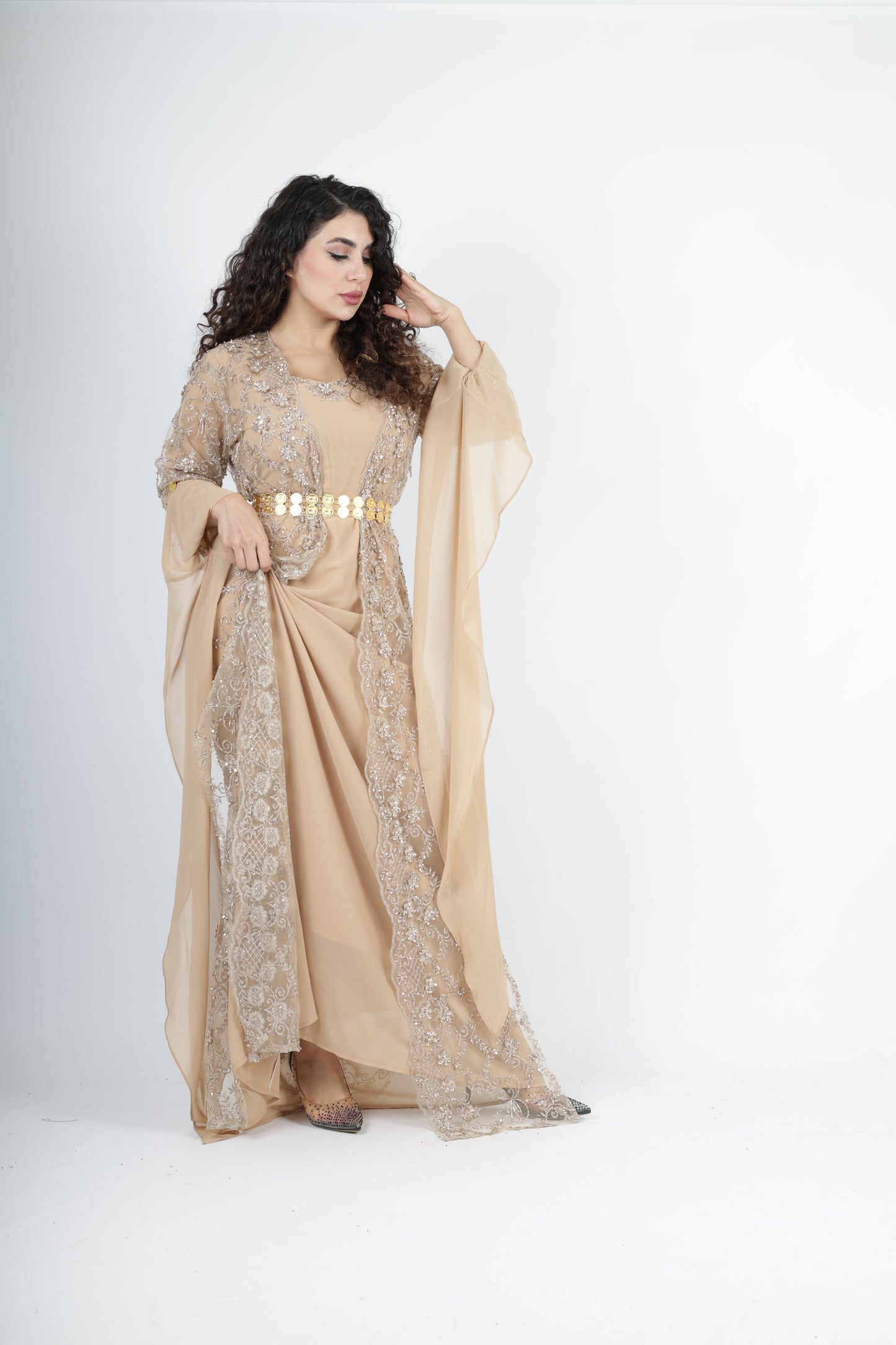 Awaz  Beige Golden 3 items