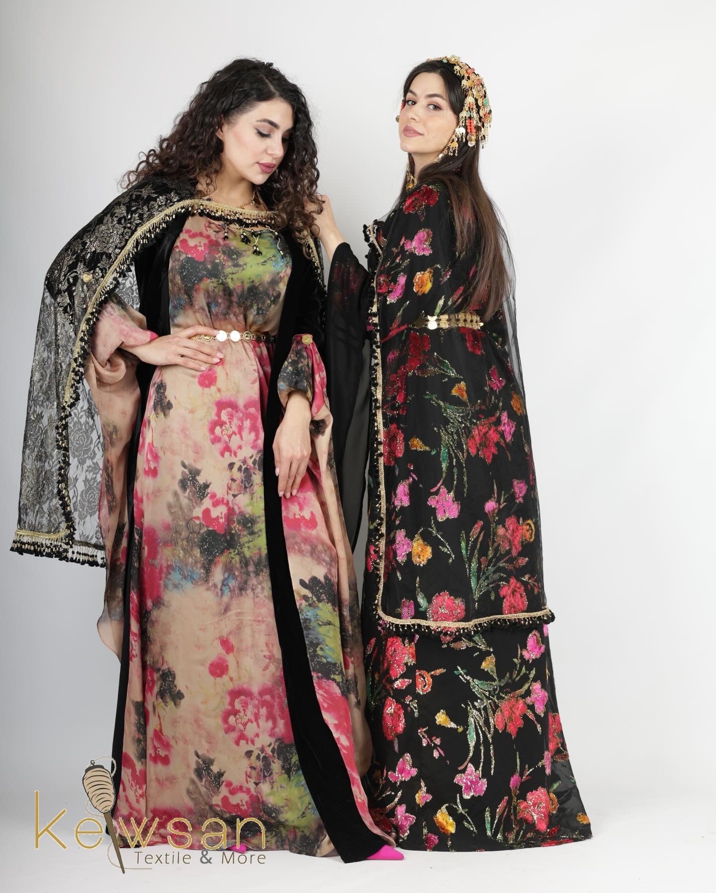 Delnia Kurdish Dress Hand Printed 3 items