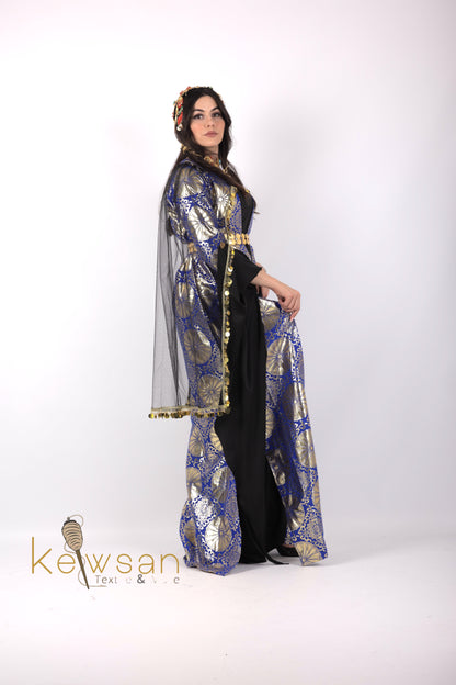 Kurdish Dress Hafse Xan 2 items Carbon blue