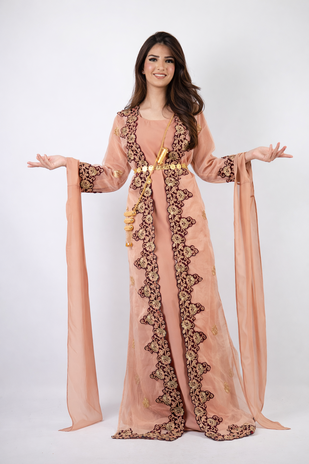 Azadi Kurdish Dresd Apricot/Champagen