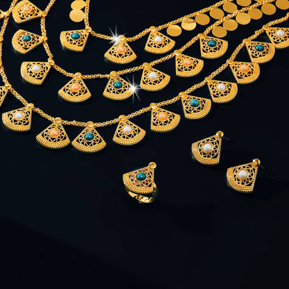 Kurdish Queen Jewelry Set – Gold Plated Ashiq Band