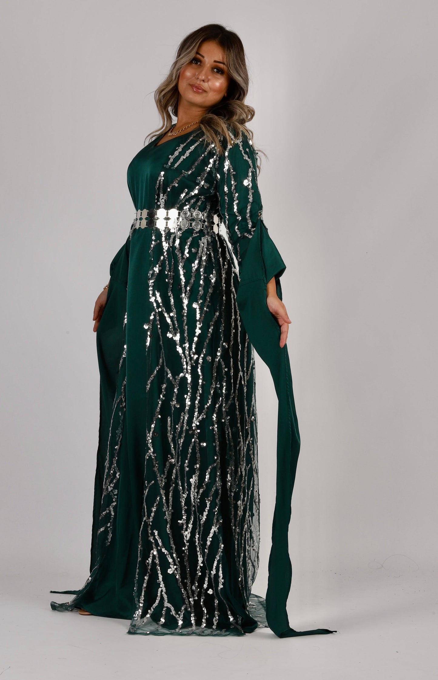 Dark green with Silver Mardin Collection