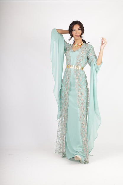 Awaz Kurdish Dress light turquoise 3 items