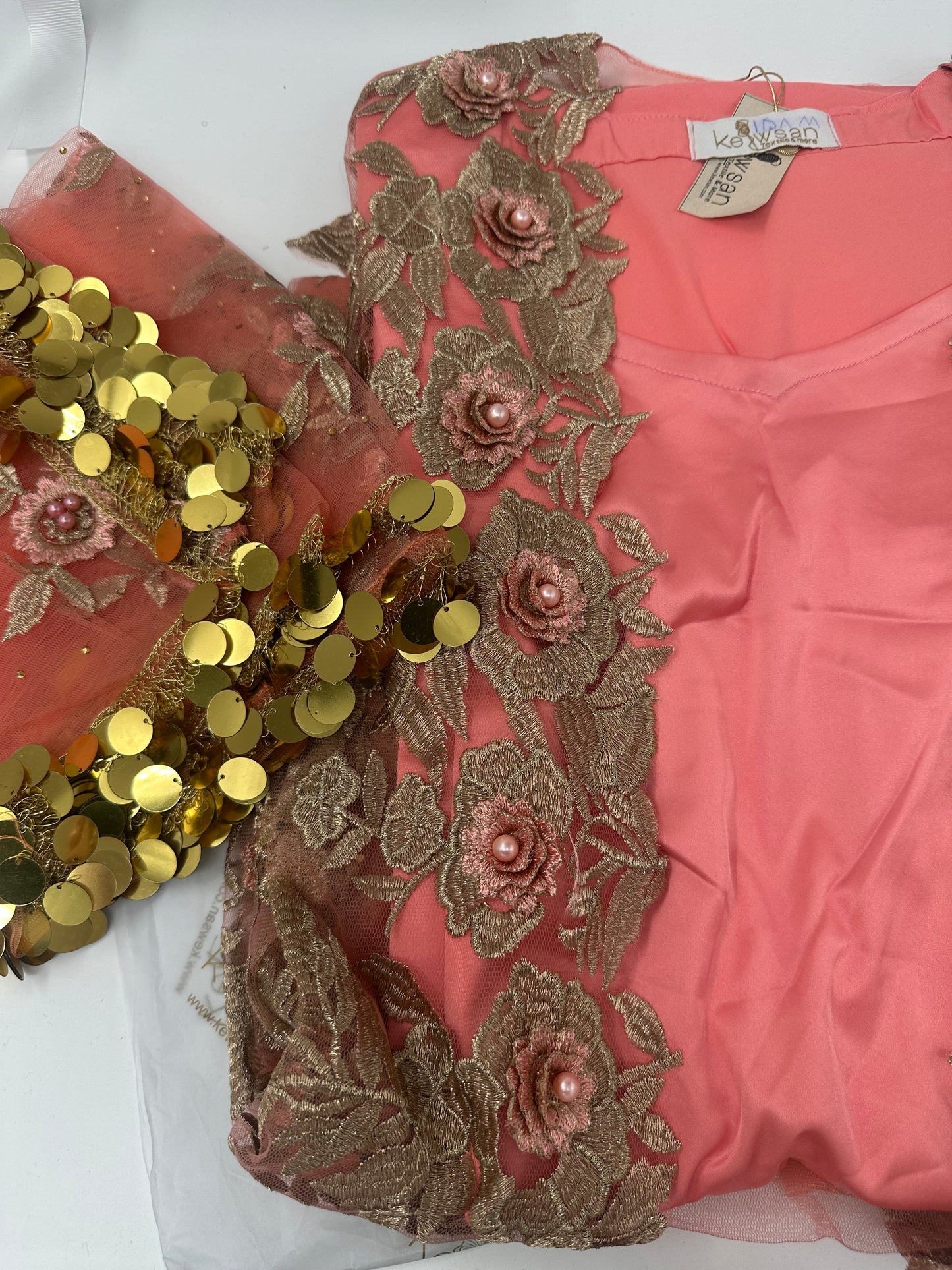 Dark Apricots 3 Pcs Kurdish Dress