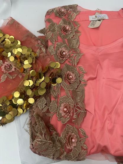 Dark Apricots 3 Pcs Kurdish Dress