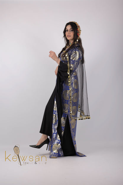Kurdish Dress Hafse Xan 2 items Carbon blue