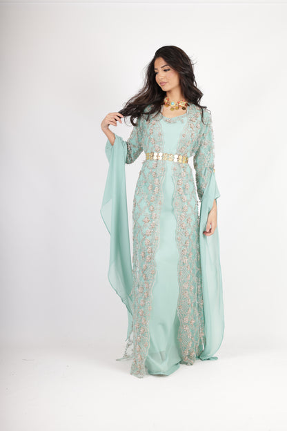 Awaz Kurdish Dress light turquoise 3 items