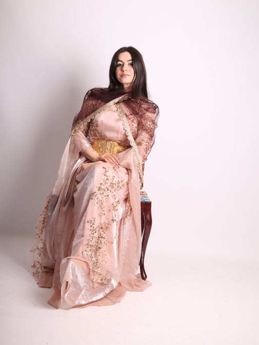 Shkofa– Rose Gold -Kurdish Dress 4  Brown