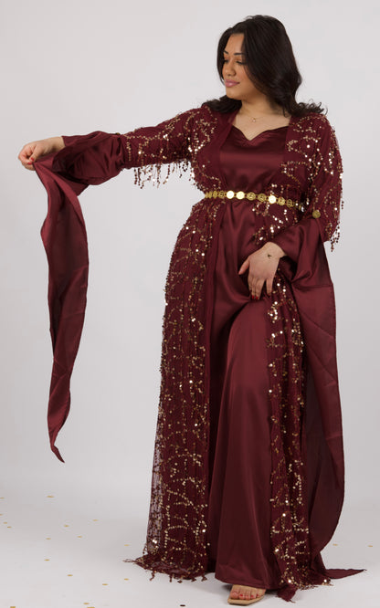 Larzane Maroon BurgundyKewsan textile and more Kurdish women, Kurdish clothes, Kurdische kleider