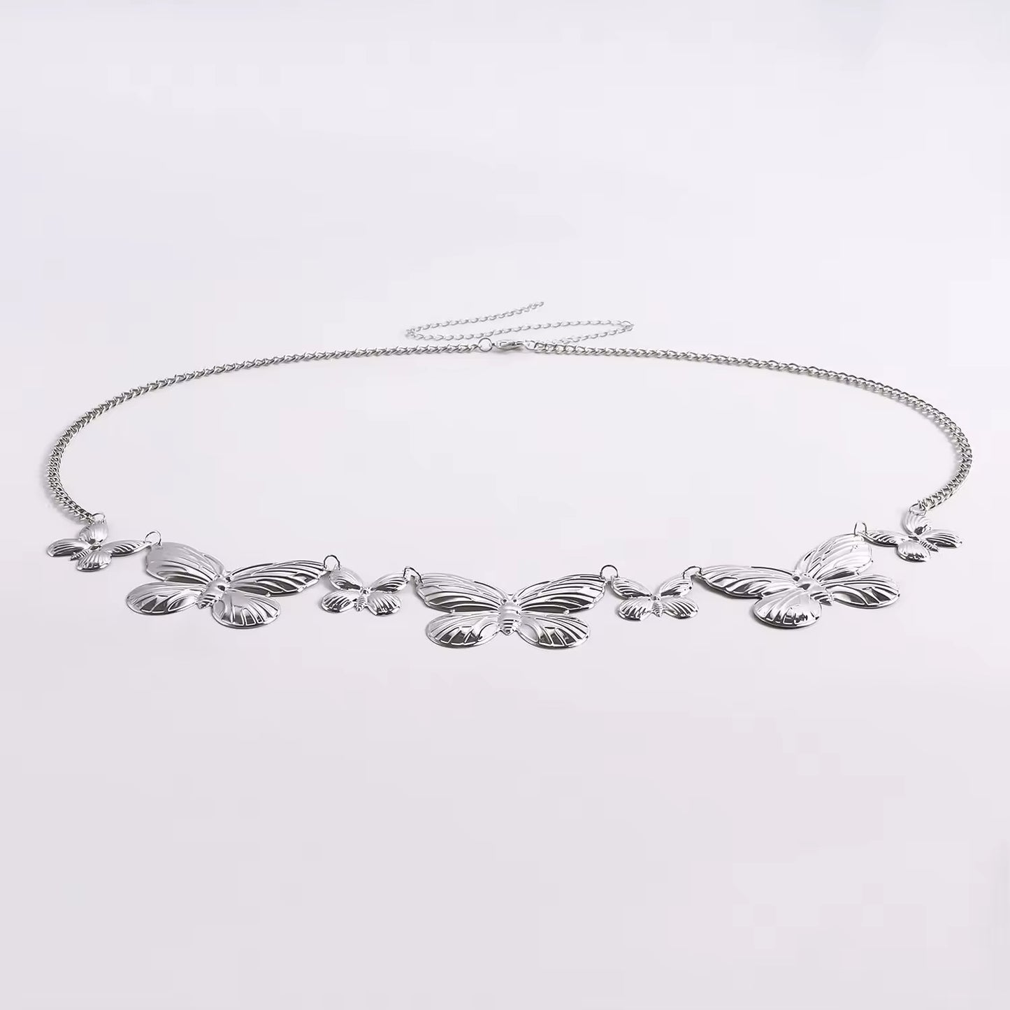 Silver Butterfly Chain Belt for Children and Teenagers