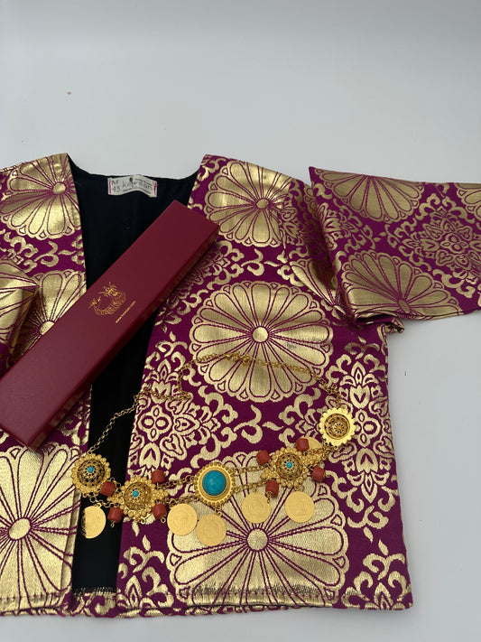 Salte oder Weste mit Armen Arxewani Farbe Metallic Jacquard 