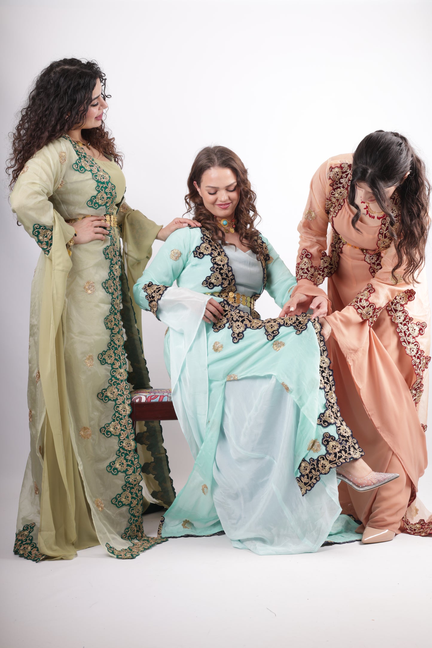 Azadi Kurdish Dress Turquoise Blue