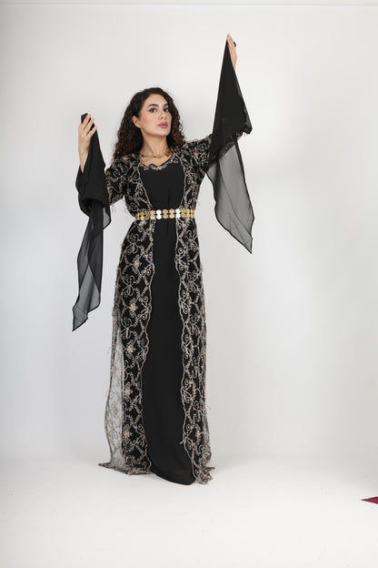 Awaz Black Kurdish Dress 3 items