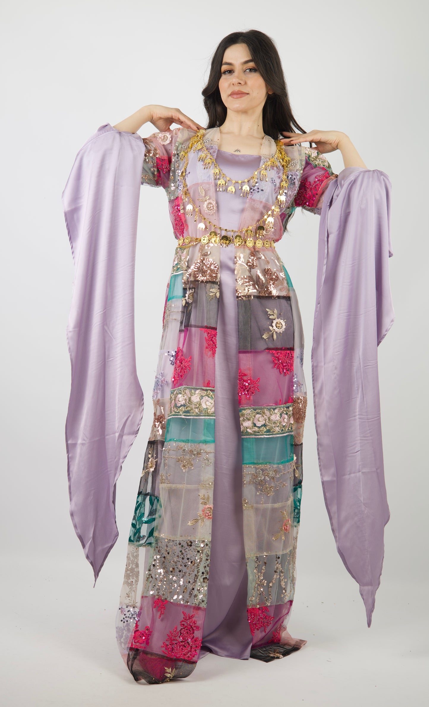 Bnawsha– Exclusive Kurdish Eco Set  Handcrafted • Sustainable • Meaningful  3 items and includes Belt and Arm pins as gift