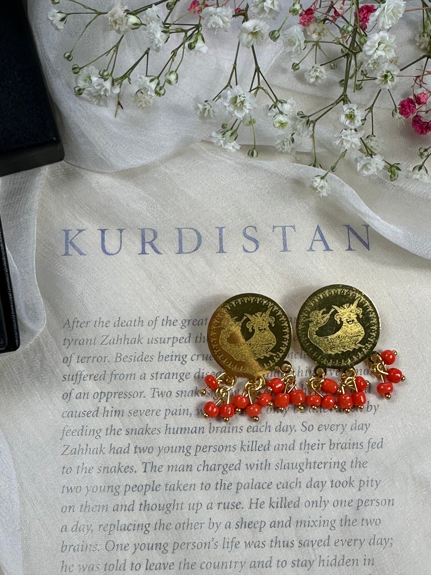 Shamaran Armpins Brooches Kurdish Accessory Orange