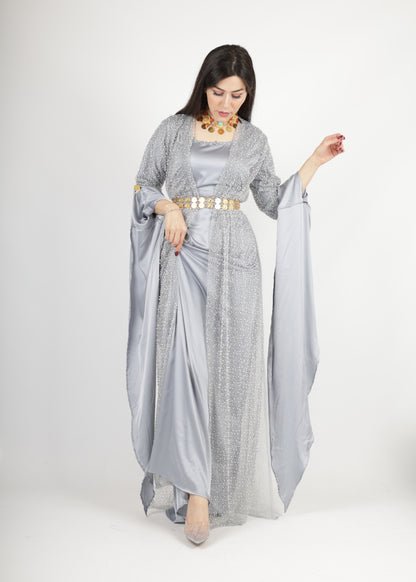 Merwari Kurdishi Dress grey