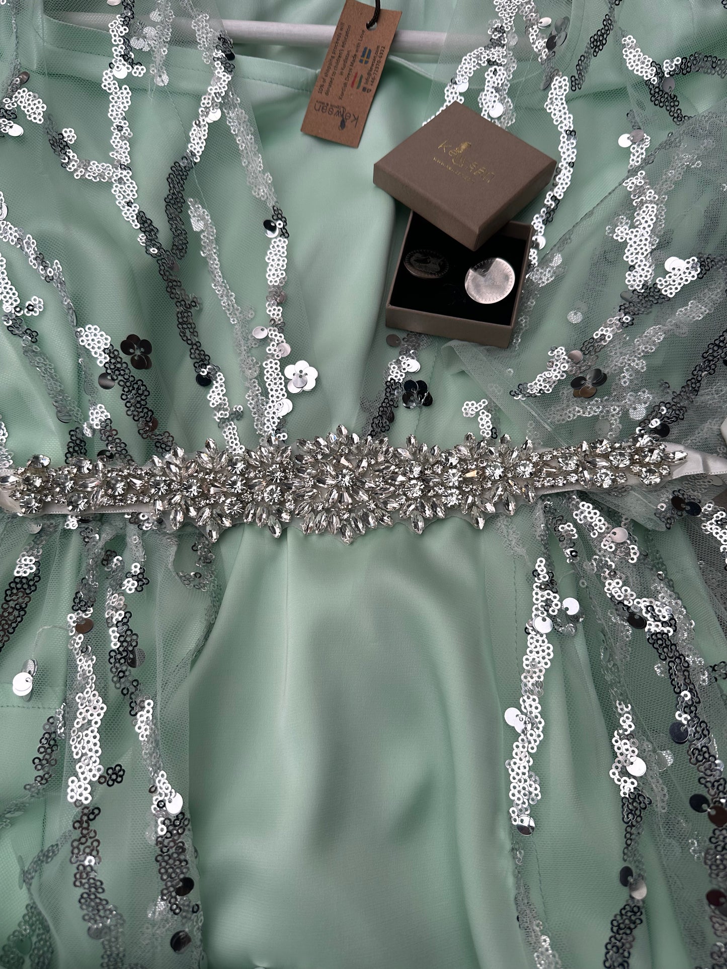 Cristal Bridal Belt Silver