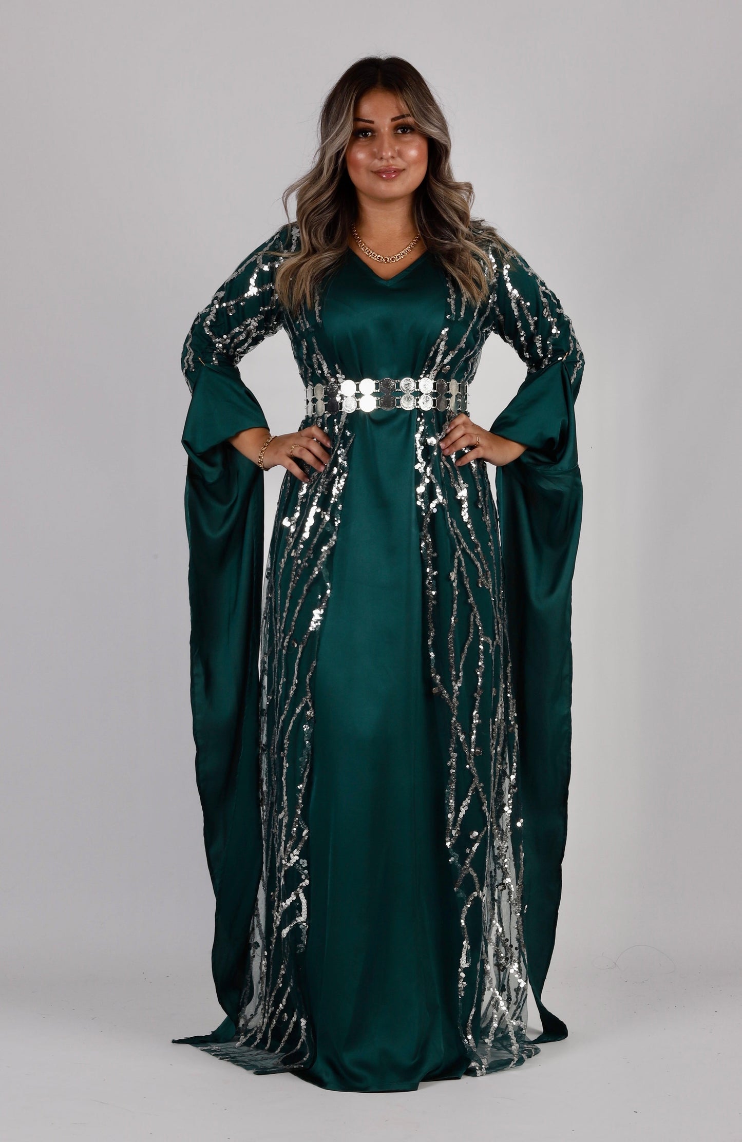 Dark green with Silver Mardin Collection