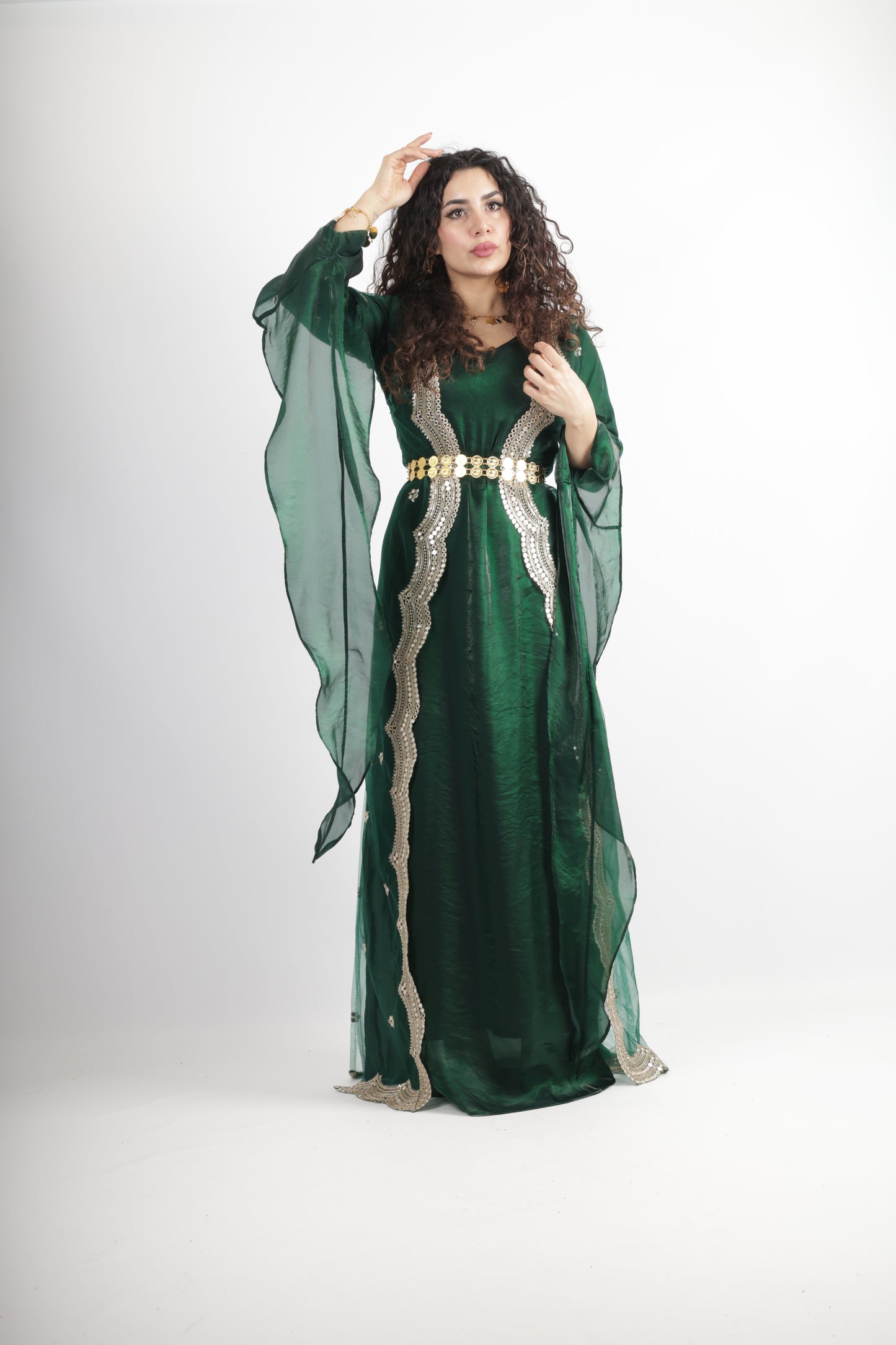 Awêne Kurdish Dress Dark Green