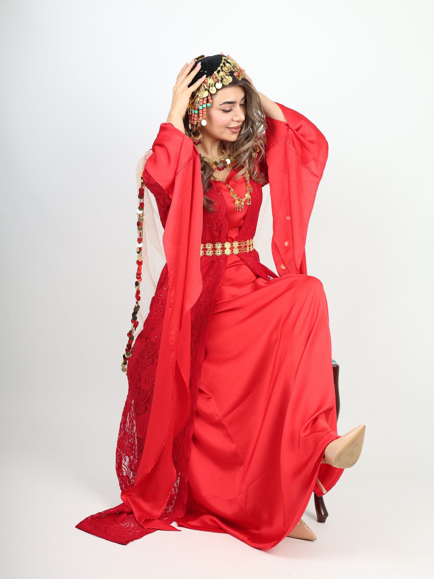 Red Kurdish Dress 2 items