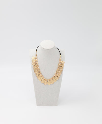 Headband and  Necklace Golden