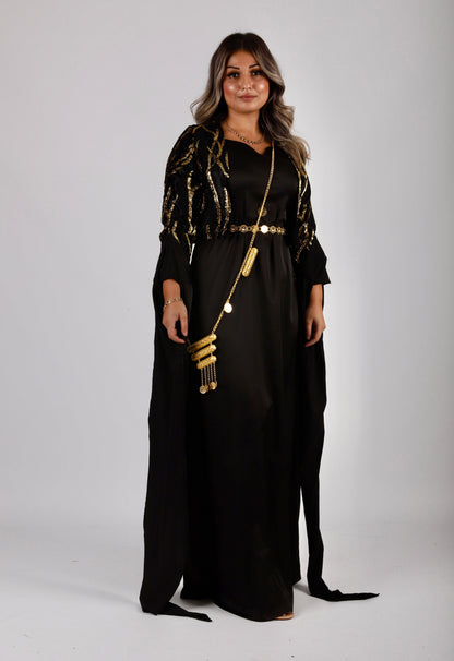 Xatoon (خاتون) Black  Golden Jacquard