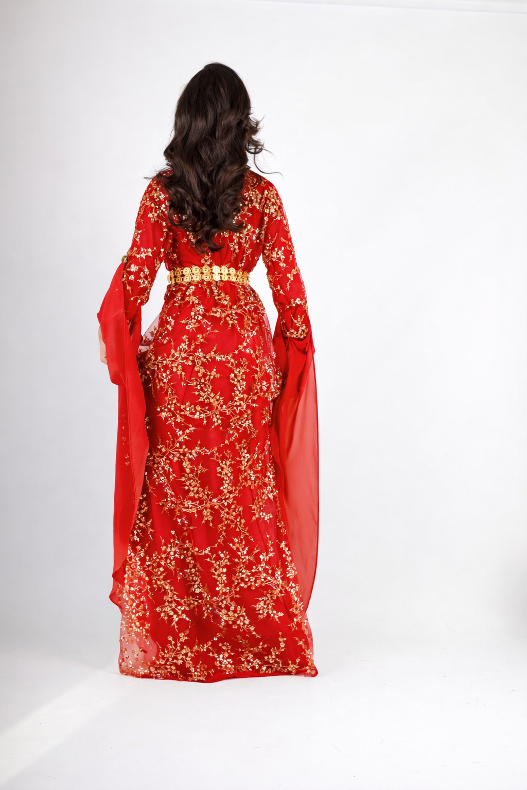Shkofe Red Golden – Kurdish Dress