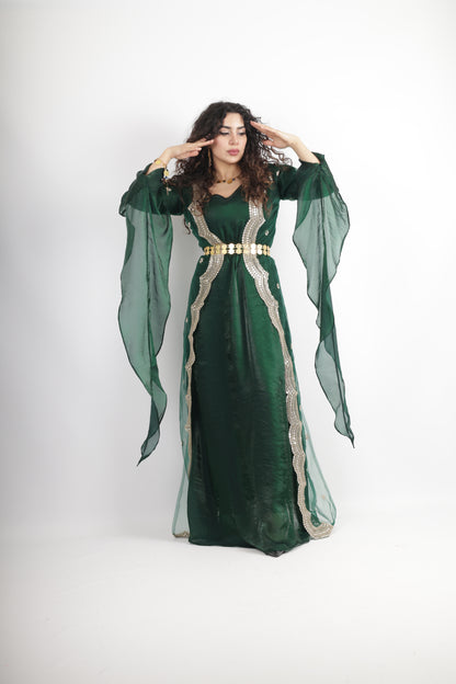 Awêne Kurdish Dress Dark Green
