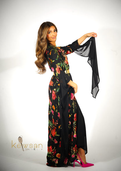 Delnia Kurdish Dress Hand Printed 3 items