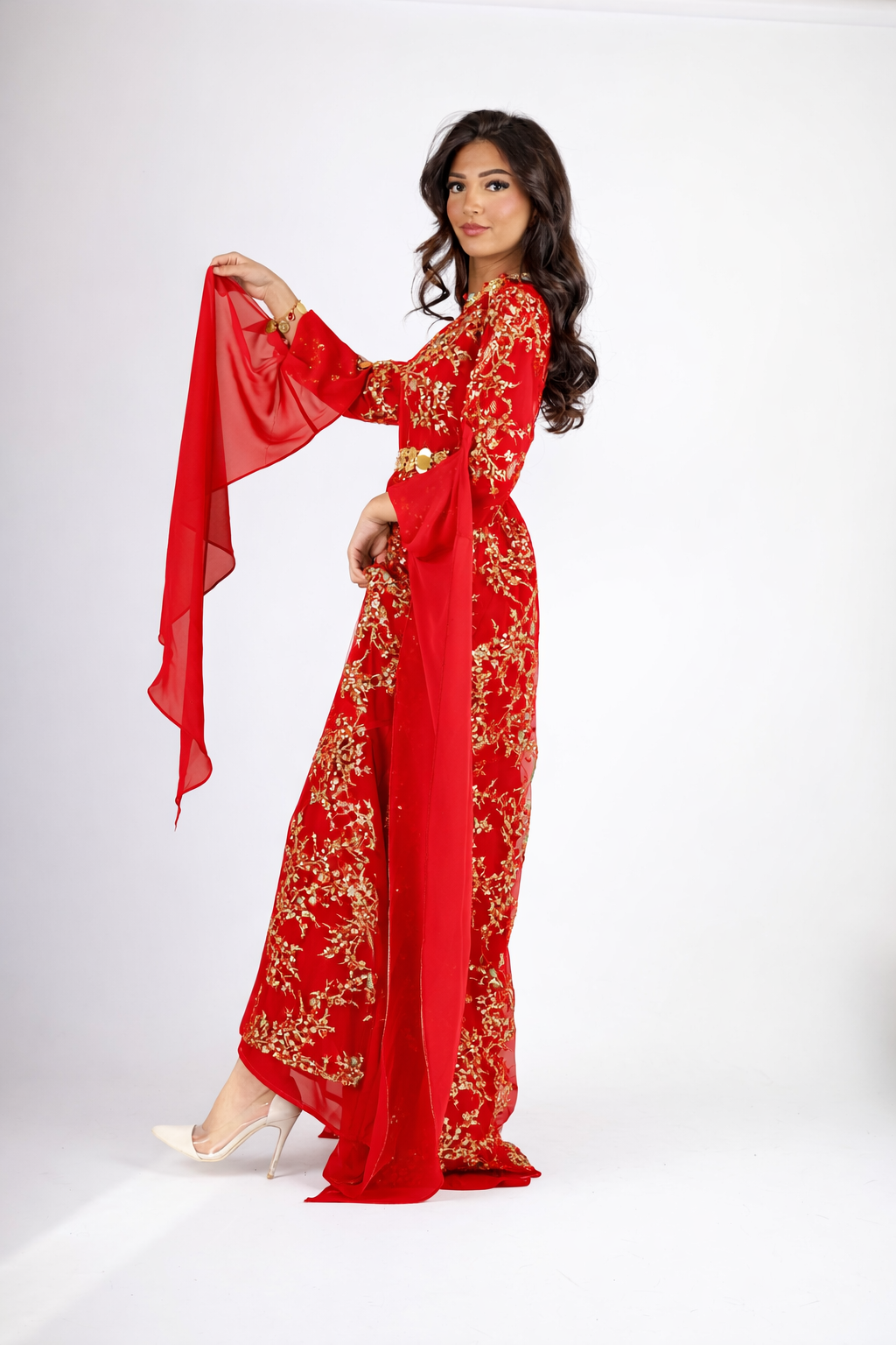 Shkofe Red Golden – Kurdish Dress
